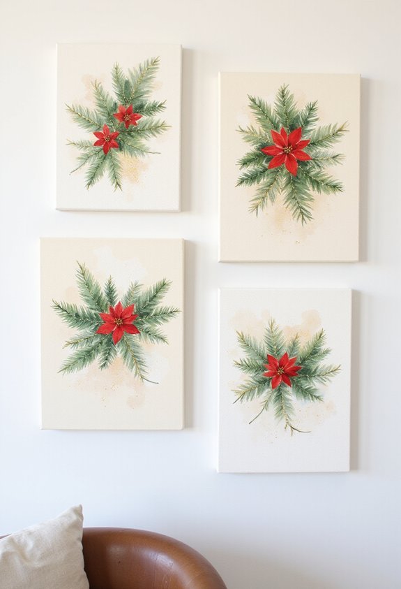 affordable festive artistic watercolor holiday paintings