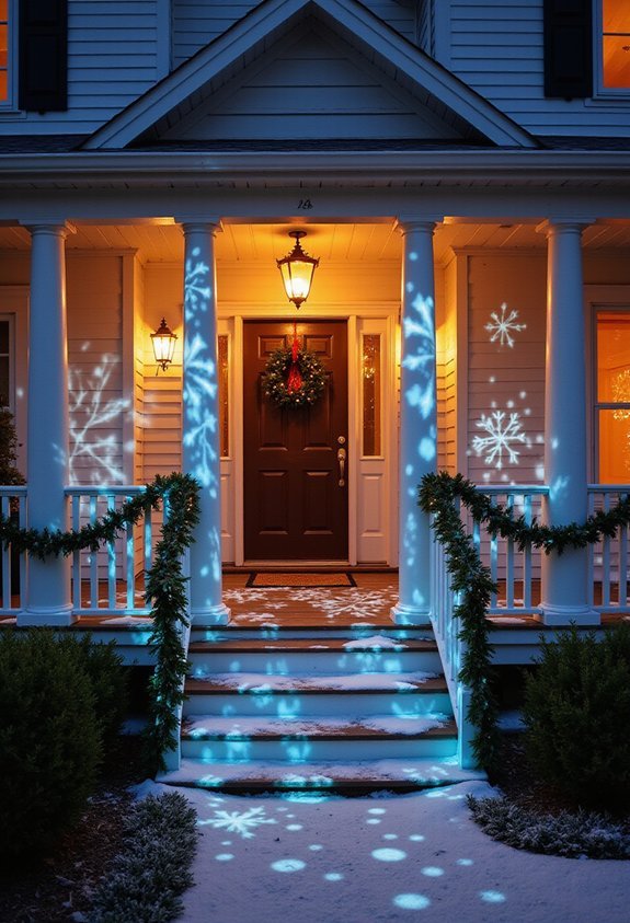 animated winter wonderland projections and lights