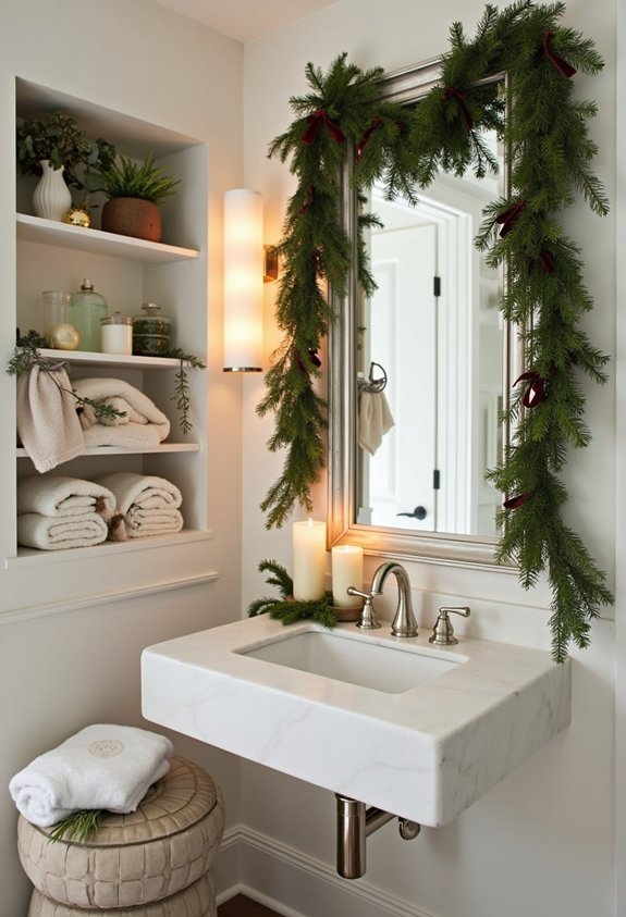 bathroom transformed into forest sanctuary