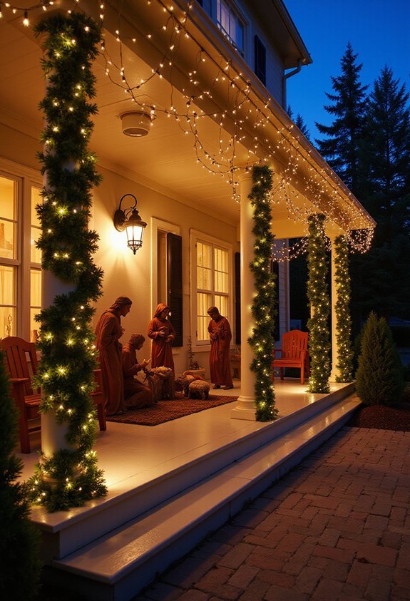 captivating outdoor nativity scene display