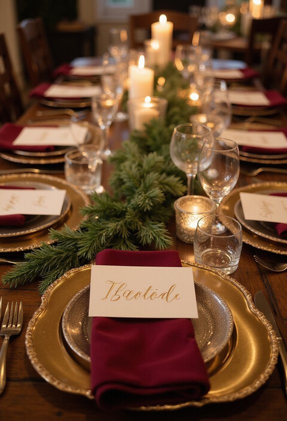 cozy charming personalized place settings