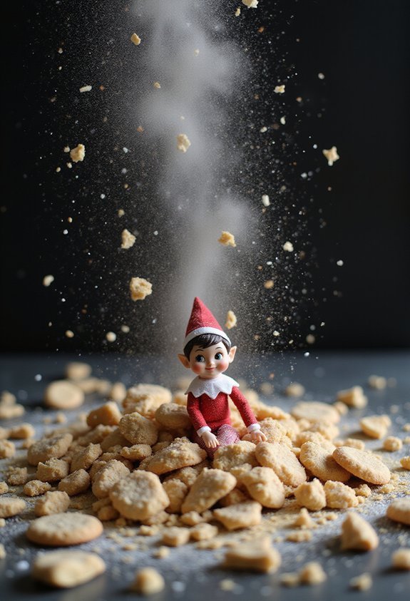 cozy cookie crumb winter scene