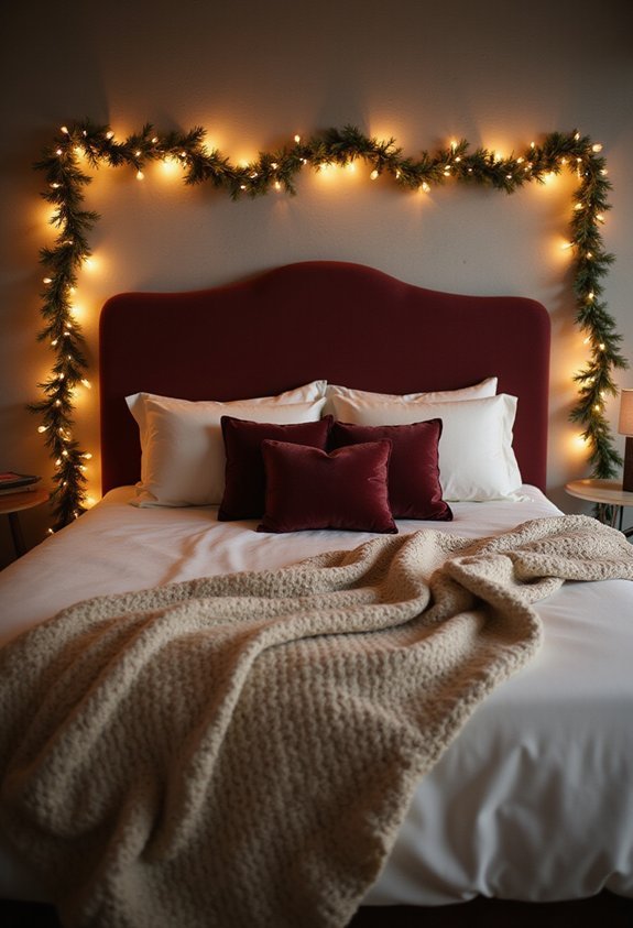 cozy glowing magical bedroom backdrop