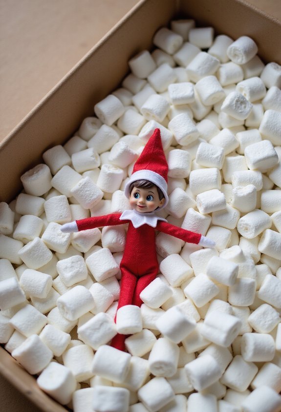 cozy indoor marshmallow snow angel