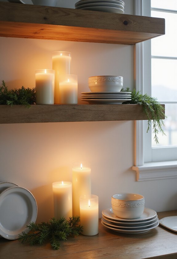 curated cozy concealed candle cluster