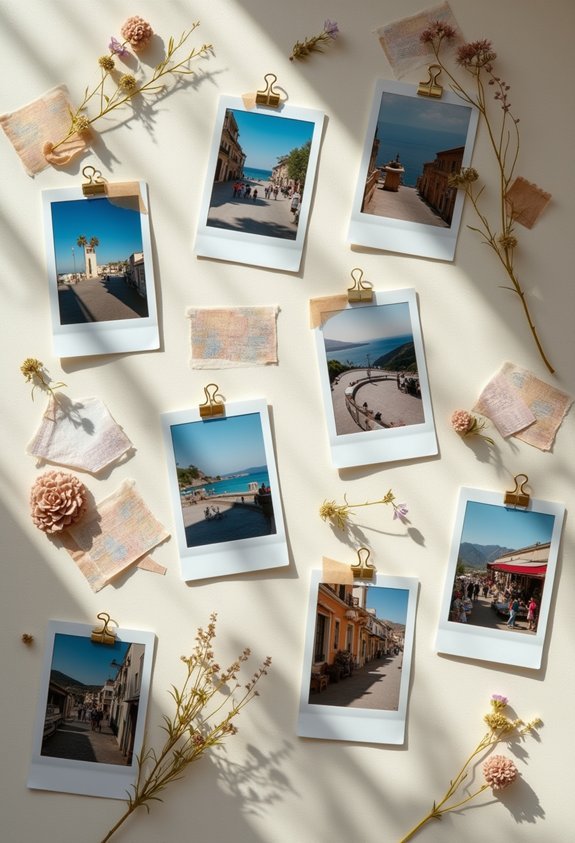 curated gallery wall polaroid photo grids