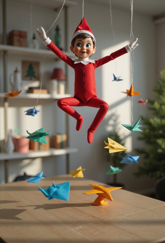 daredevil elf paper airplane stunts