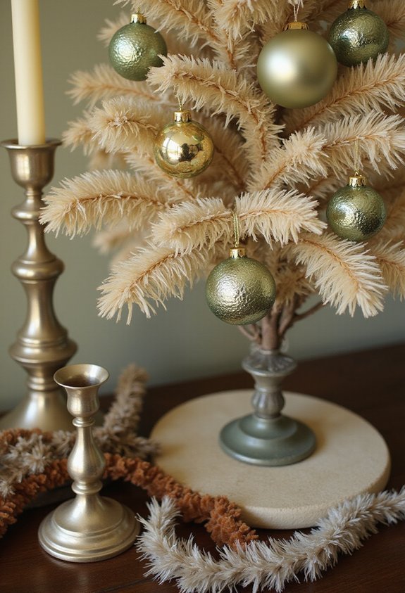 delicate vintage sturdy feather trees