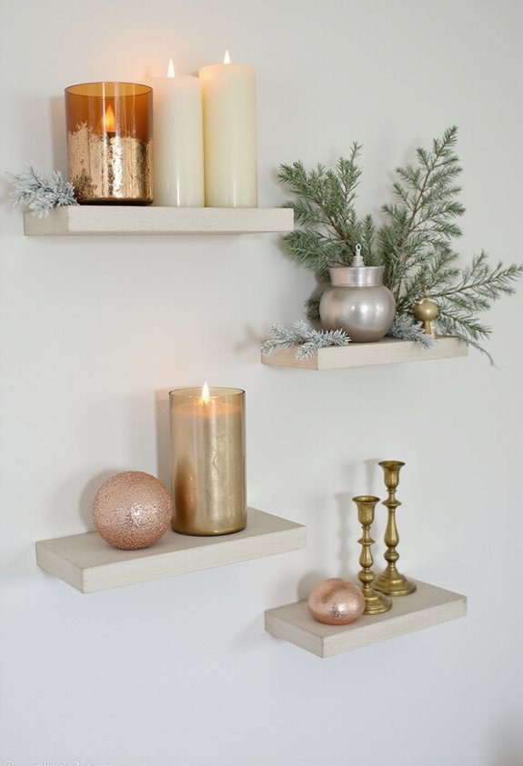 disco ball festive instagram worthy floating shelf