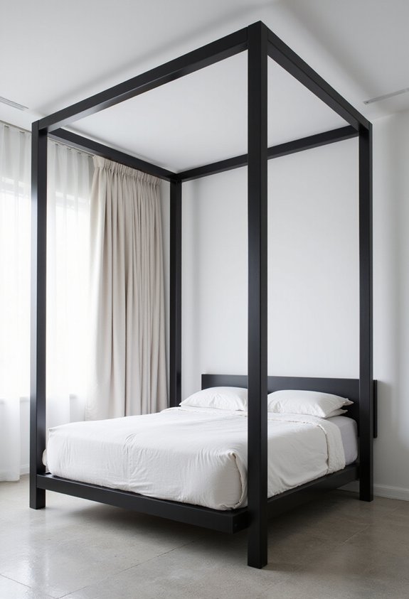 dramatic majestic architectural commanding canopy beds