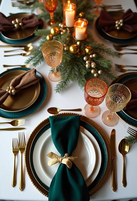 elegant layered charger plated fancy napkin