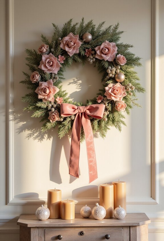 elegant soft pink wreath
