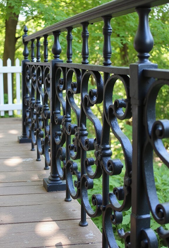 elegant victorian wrought iron scrollwork