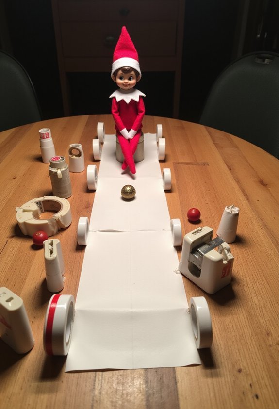 elf bowling tape roll alley