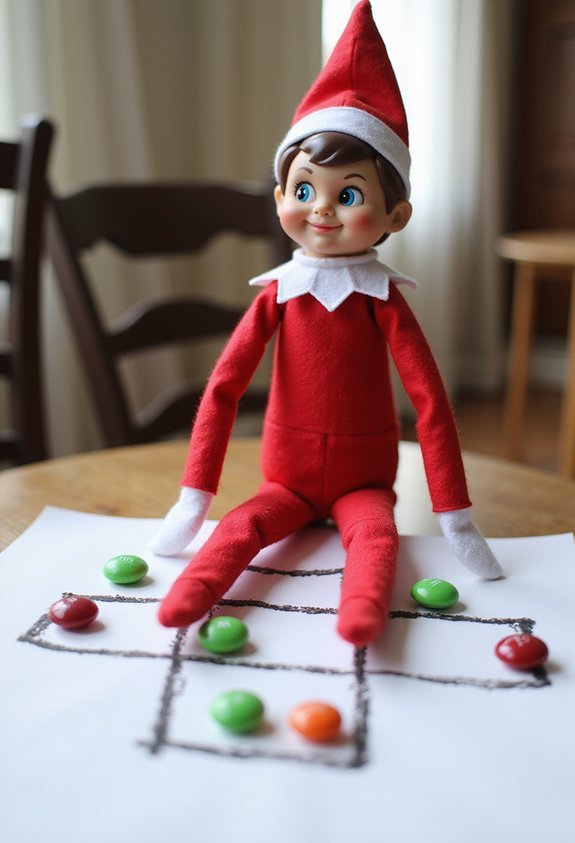 elf candy tic tac toe parental delight