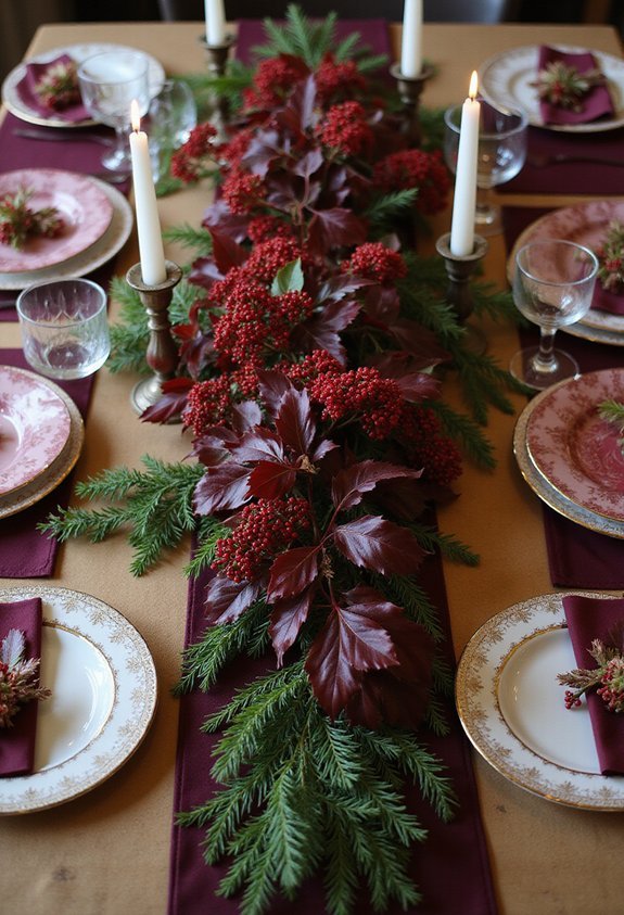 festive floral holly berries