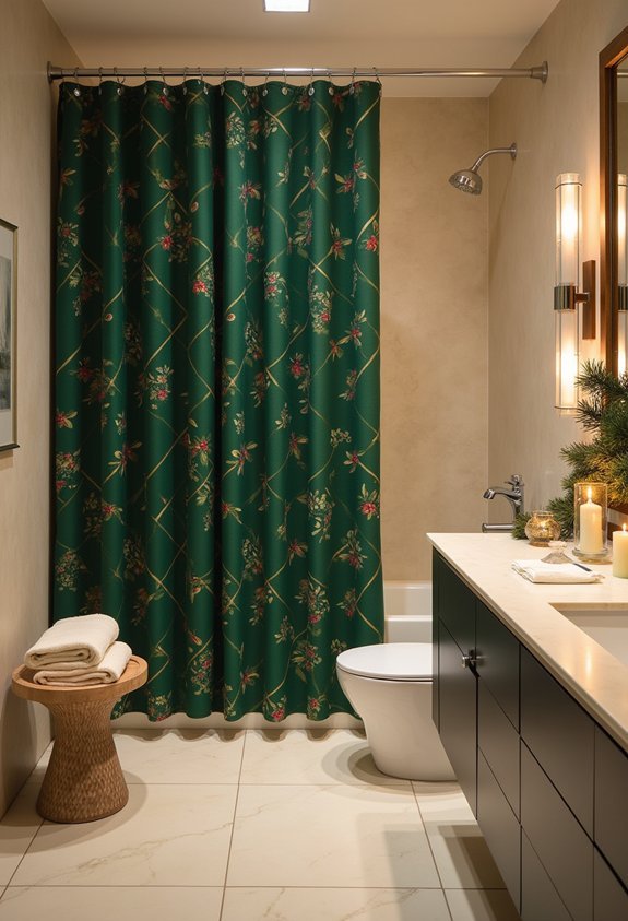 festive fun easy transformative shower curtain