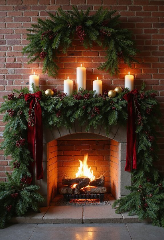 festive green berry filled arranged