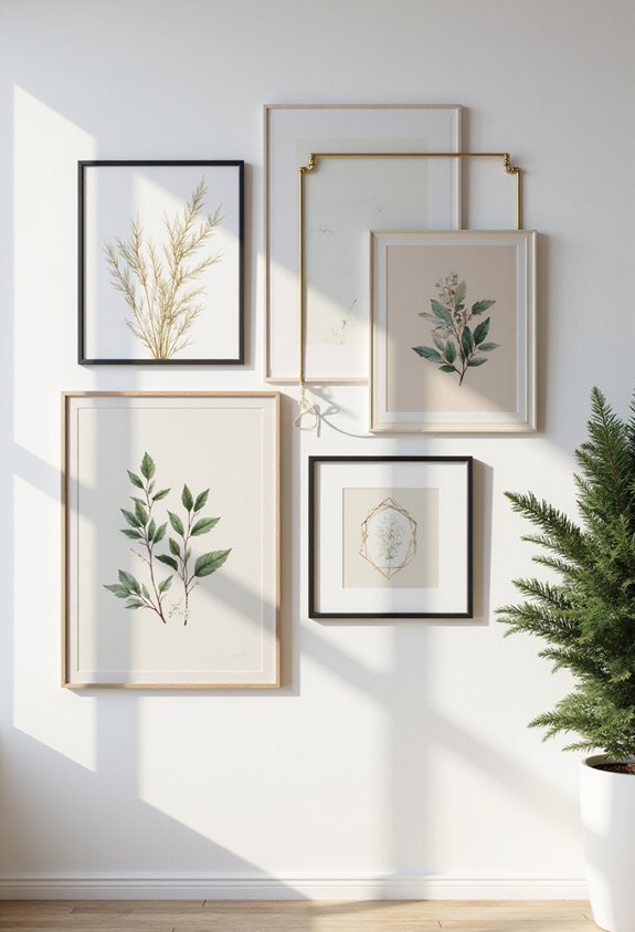 festive modern instagram worthy gallery wall