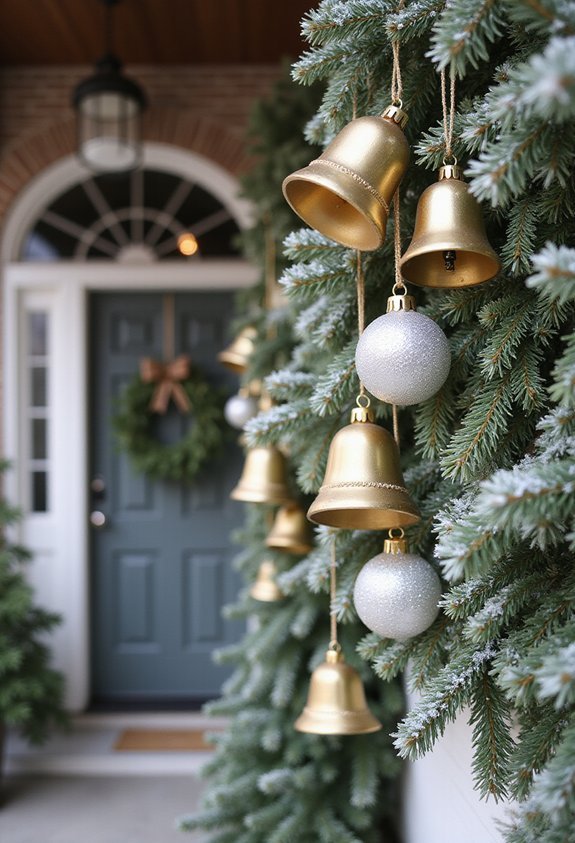 floating metallic bells copper accents abound