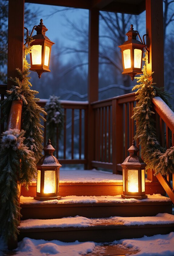 glowing lanterns create a cozy ambiance