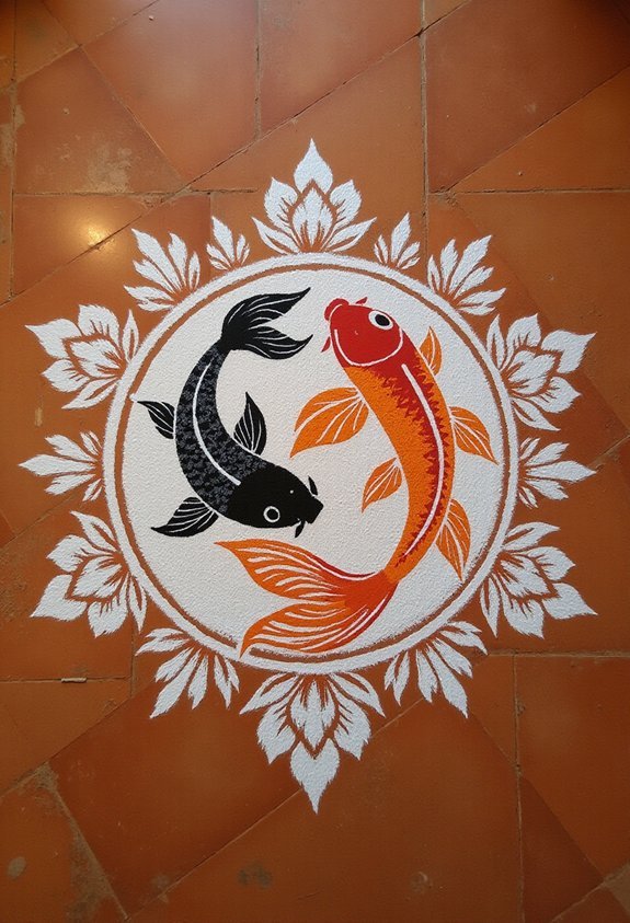 harmonious circular koi dance meditation