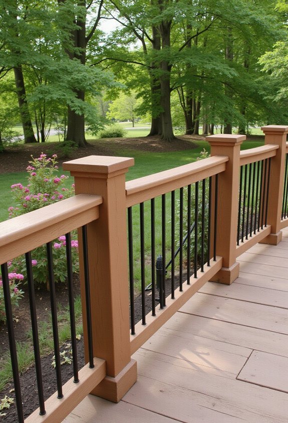 low maintenance wood look composite railings