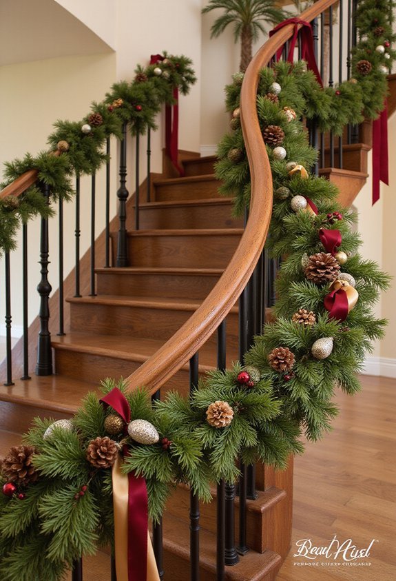 lush garland cascading ribbons elegant ambiance