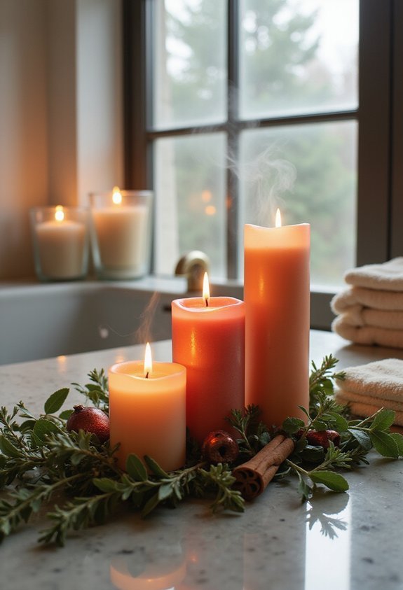 luxuriously scented holiday bathroom aromatherapy