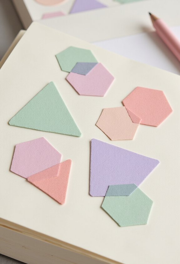 minimalist geometric mood tracking stationery