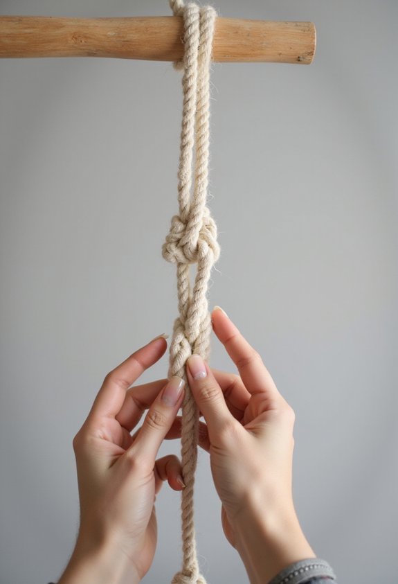 minimalist twisted cotton rope hangers