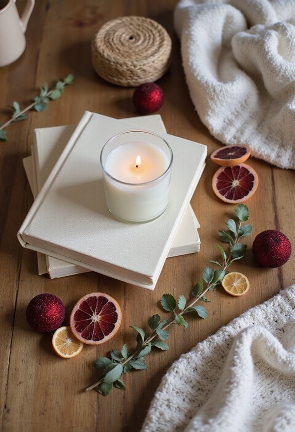 mixed textured coffee table vignette