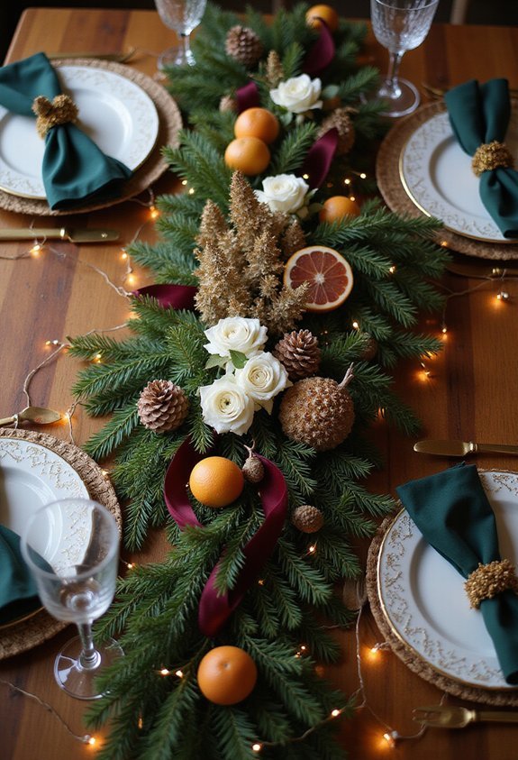 opulent holiday table centerpiece display