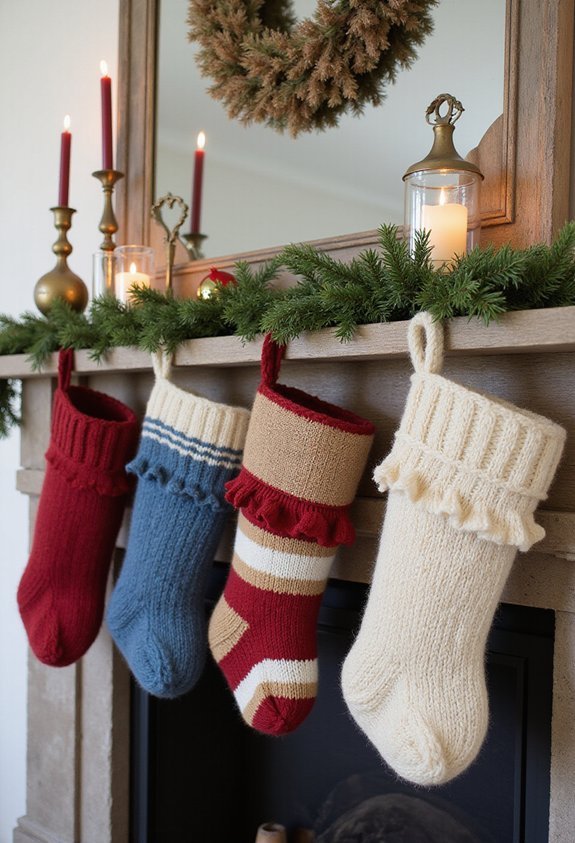 personalized rich textured metallic stockings