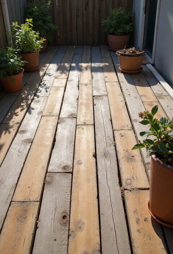 reclaimed pallet decking inexpensive durable