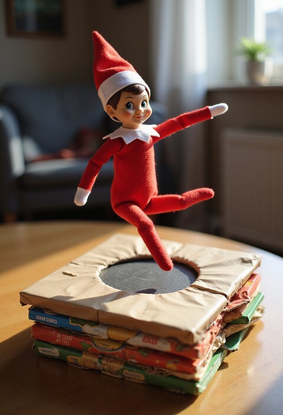 ridiculous elf mid bounce trampoline event