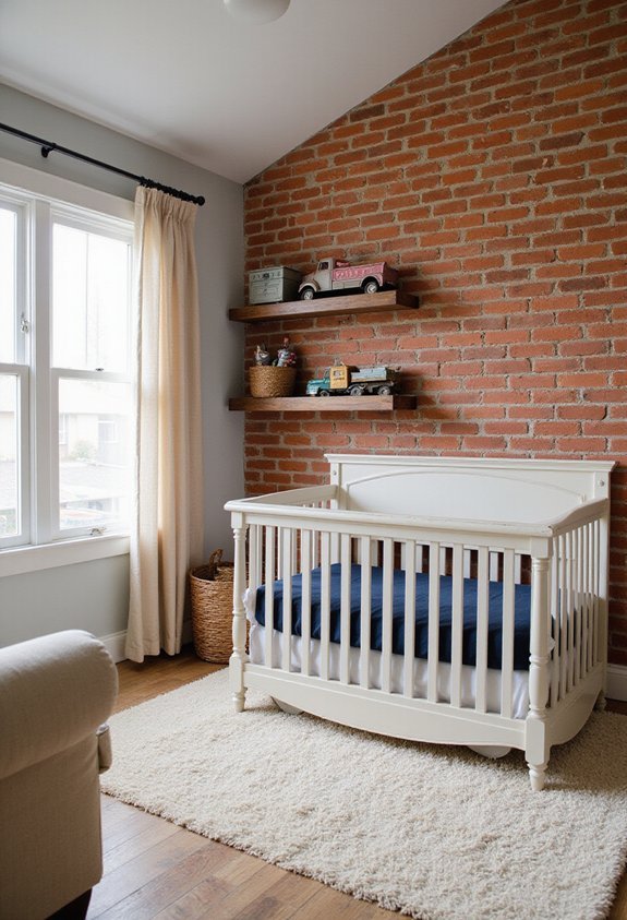 rustic exposed brick wall design