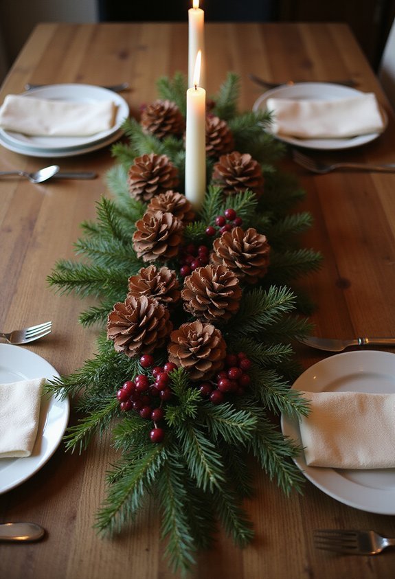 rustic festive contrasting effortless centerpiece