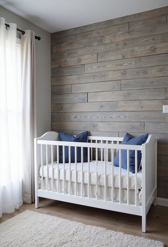 rustic modern textured wood accent wall