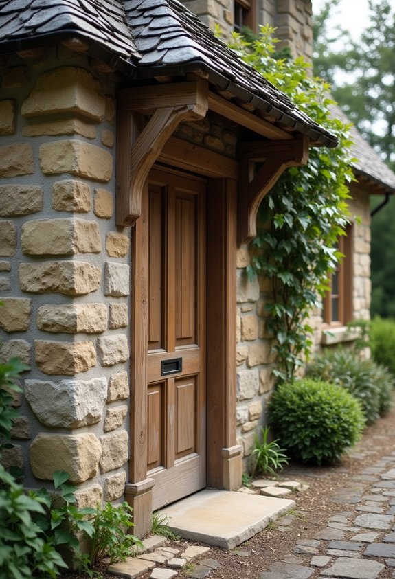 rustic stone cottage facades