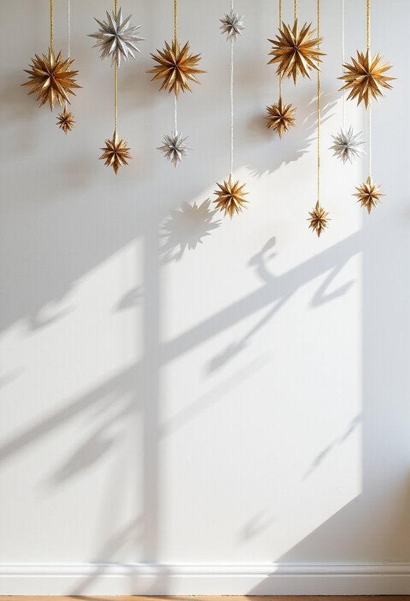 shimmering metallic starburst wall decor