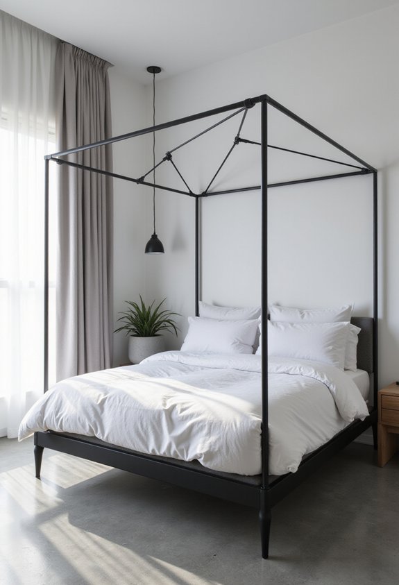 sleek contemporary minimalist geometric