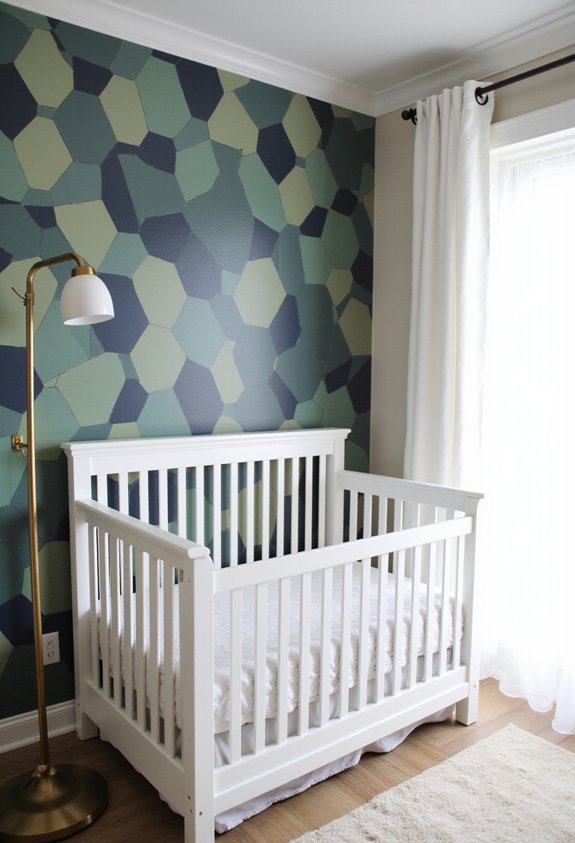sophisticated hexagon nursery wall decor