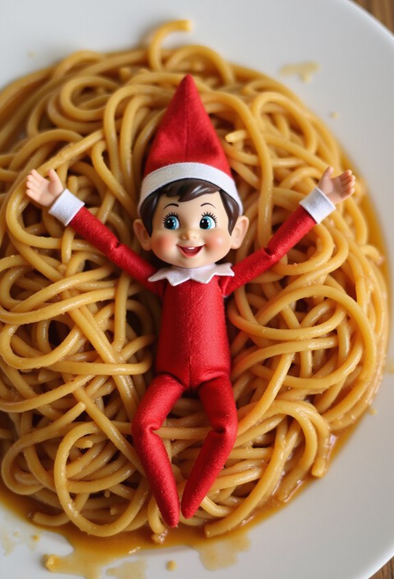 spaghetti noodle swimming pool elf