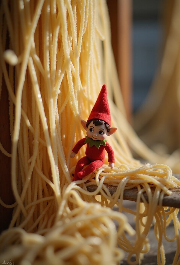 spaghetti string web elf trap