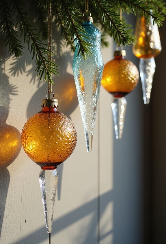 sparkling glass icicles captivating christmas decor