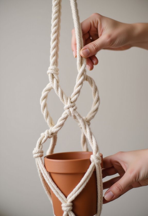 striking geometric plant hanger design