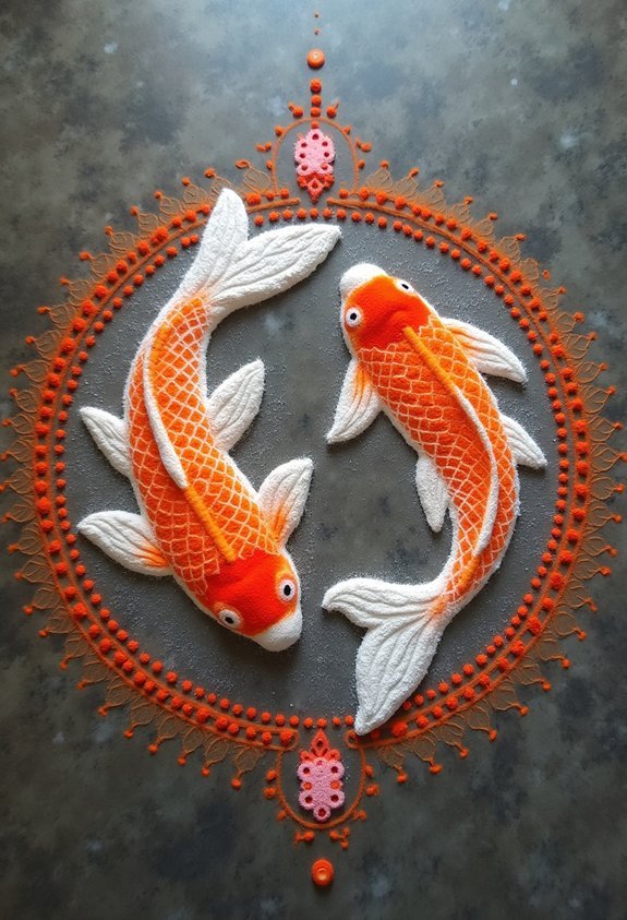 symmetrical mirror image sacred dot koi partnership