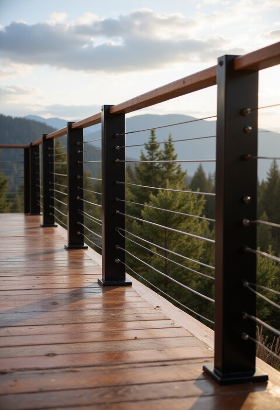 unobstructed scenic views cable railings