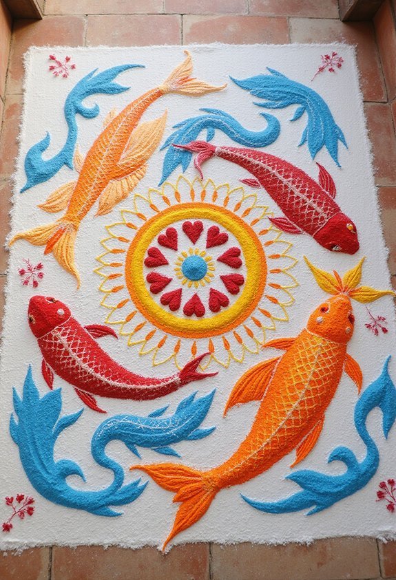 vibrant celebratory koi festival artistry